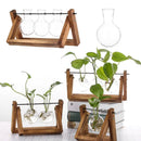 GobekUsa Modern Wooden Frame Glass Vase Terrarium