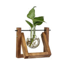 GobekUsa Modern Wooden Frame Glass Vase Terrarium