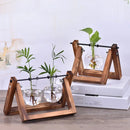 GobekUsa Modern Wooden Frame Glass Vase Terrarium