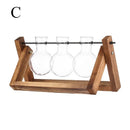 GobekUsa Modern Wooden Frame Glass Vase Terrarium