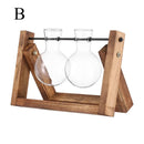 GobekUsa Modern Wooden Frame Glass Vase Terrarium