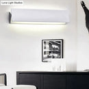 GobekUsa Modernism Style Linear Wall Sconce - Aluminum LED Wall Lamp in White - 7"/14" Wide