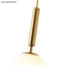 GobekUsa Modernist White Glass Pendant Light with Black/Gold Finish - Adjustable Sizes