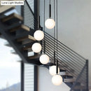 GobekUsa Modernist White Glass Pendant Light with Black/Gold Finish - Adjustable Sizes