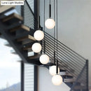 GobekUsa Modernist White Glass Pendant Light with Black/Gold Finish - Adjustable Sizes