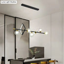 GobekUsa Molecular Dining Room Island Pendant Light - Dual Glass 6-Light Modern Hanging Lamp Kit