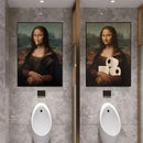 Mona lisa bathroom wall art funny toilet paper decor by Decorbites