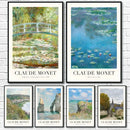 Claude monet impressionist wildflower poster print set living room