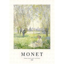 Claude monet impressionist wildflower poster print set living room