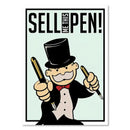 Minimalist mint monopoly millionaire canvas wall art office decor