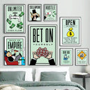 GobekUsa Monopoly Millionaire Cartoon Canvas Art for Home Decor