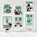 GobekUsa Monopoly Millionaire Cartoon Canvas Art for Home Decor