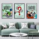 GobekUsa Monopoly Millionaire Cartoon Canvas Art for Home Decor