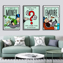 GobekUsa Monopoly Millionaire Cartoon Canvas Wall Art