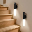 Modern black motion sensor battery operated wall lamp bedroom light by Decorbites