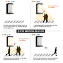 Modern black motion sensor outdoor wall light with frosted glass by Decorbites