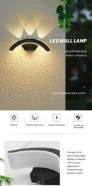 Modern black motion sensor outdoor wall light with frosted glass by Decorbites