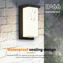 Modern black motion sensor outdoor wall light with frosted glass by Decorbites