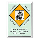 GobekUsa Motivational Monopoly Millionaire Cartoon Canvas Wall Art