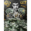 Tony montana go and get yours canvas wall art living room decor by Decorbites