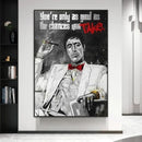 Tony montana go and get yours canvas wall art living room decor by Decorbites