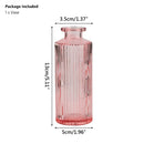 Ornate ribbed multicolor glass vase set living room flower pot by Decorbites