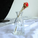 Ornate ribbed multicolor glass vase set living room flower pot by Decorbites
