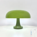 Modern orange mushroom table lamp bedroom decor by Decorbites