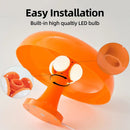 Modern orange mushroom table lamp bedroom decor by Decorbites