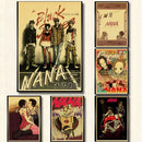 Vintage nana anime kraft paper poster bedroom retro art print by Decorbites