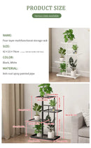GobekUsa Natural Iron Plant Stand Holder - 4/5/6Layers
