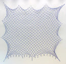 Nautical theme beige & navy blue fishing net wall decor living room by Decorbites