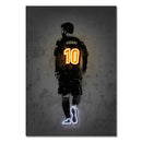 Neon football player sports stars wall art bedroom decor by Decorbites