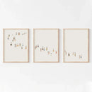 GobekUsa Neutral Canvas Triptych Wall Art Set