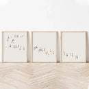 GobekUsa Neutral Canvas Triptych Wall Art Set