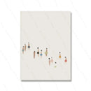 Textured beige chunky knit blanket bedroom wall art set by Decorbites