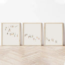 Textured beige chunky knit blanket bedroom wall art set by Decorbites