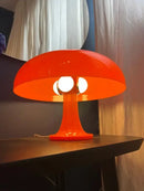 Modern glossy black led mushroom table lamp for bedroom bedside by Decorbites