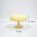 Modern glossy black led mushroom table lamp for bedroom bedside by Decorbites