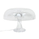 Modern glossy black led mushroom table lamp for bedroom bedside by Decorbites