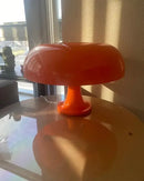 Modern glossy black led mushroom table lamp for bedroom bedside by Decorbites