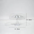 Modern glossy black led mushroom table lamp for bedroom bedside by Decorbites