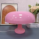 Modern glossy black led mushroom table lamp for bedroom bedside by Decorbites