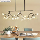 GobekUsa Nordic 27-Light Tree Branch Glass Pendant Lamp for Dining Room - Island Ceiling Light