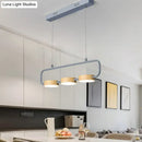 GobekUsa Nordic 3-Light Hanging Pendant with Metal and Wood Accents for Kitchen Island