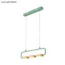 GobekUsa Nordic 3-Light Hanging Pendant with Metal and Wood Accents for Kitchen Island