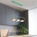 GobekUsa Nordic 3-Light Hanging Pendant with Metal and Wood Accents for Kitchen Island
