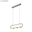 GobekUsa Nordic 3-Light Hanging Pendant with Metal and Wood Accents for Kitchen Island