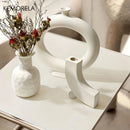 GobekUsa Nordic Ceramic Donut Vase - Home Decor Accent