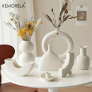 GobekUsa Nordic Ceramic Donut Vase - Home Decor Accent